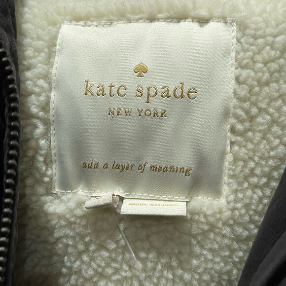 Kate Spade Embroidered Twill Coat Size Small - Picture 4 of 10